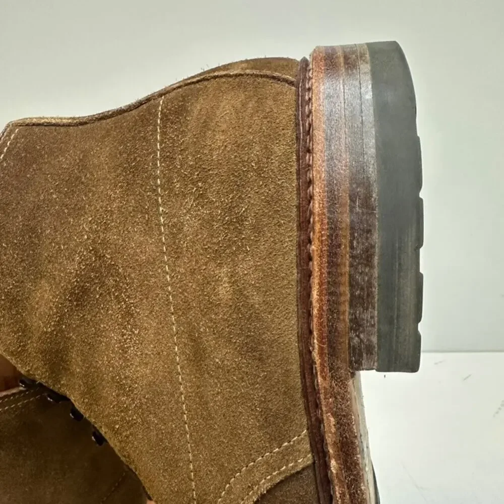 EXCELLENT Alden Indy 4011HC Mocc Toe Boot Snuff Suede Boots Made in USA 9.5 D